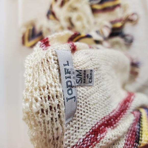 Jodifl Cardigan Fringe Sweater Size S/M - Picture 6 of 6